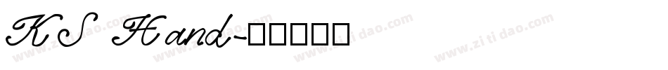 KS Hand字体转换